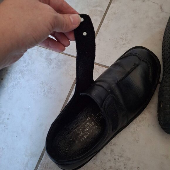 Volks Walkers Black Leather Velcro Comfort Shoes | EU 42 (US 11) - Picture 6 of 7